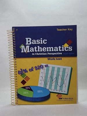 Abeka BASIC MATHEMATICS in Christian Perspective 4th Edition Teacher Key  - Image 1 of 4