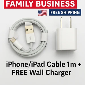 Buy One GET One iPhone/iPad Ladekabel 1m + GRATIS Ladegerät - USB-A -  - Bild 1 von 5