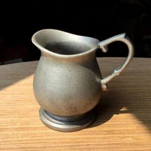 Vintage Pewter Creamer Small Metal Jug Marked RWP Wilton Armetale 3.25" Tall - Picture 1 of 11