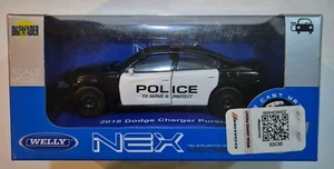 NEW RARE WELLY 2016 DODGE CHARGER PURSUIT POLICE 1:34 DIE CAST METAL CAR MODEL - Picture 1 of 11