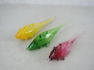 Lot Of 3 Paulus Tjiang Hand Blown Glass Fish-Made In Canada - Picture 1 of 10
