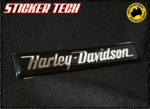 BLACK AND CHROME HARLEY DAVIDSON EMBLEM BADGE STICKER TO SUIT SPORTSTER V ROD - Picture 1 of 2