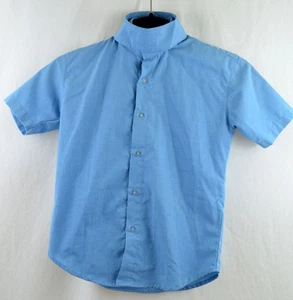 TUFF RIDER Show Shirt - Girls Size 06 - 2 Collars - Short Sleeve Blue - Picture 1 of 5