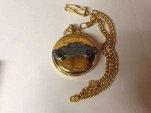 BM 2002 ref26 pewter effect emblem gold quartz pocket watch - Picture 1 of 1