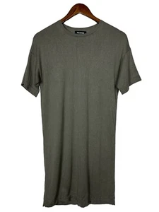 Naadam Womens Taupe Short T Shirt Dress Size Small Cashmere Silk Minimalist - Picture 1 of 5