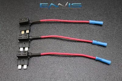3 PCS ATC ATO BLADE ADD A FUSE TAP CIRCUIT BLOCK PANEL PLUG HOLDER WIRE USA - Image 1 of 4