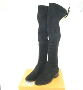 UNISA women's MAYZII over the knee boots multi shoe sizes black fabric upper NEW - Picture 1 of 6