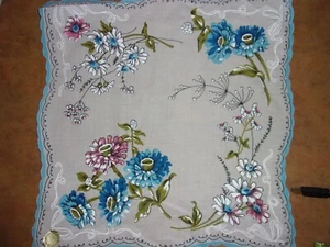 Vintage Handkerchief - Floral Pattern - 15"x 15" - Picture 1 of 3
