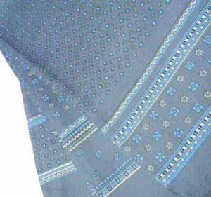 SCIARPA UOMO seta e lana GRIGIA SILK wool grey SCARF made italy dis azzurri verd - Picture 1 of 5