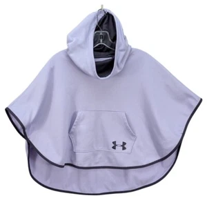Under Armour Hoodie Poncho Youth Girls  Loose Fit Purple Logo Pullover Size YLG - Picture 1 of 10
