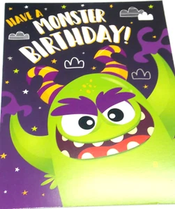 Happy Birthday Card. Monster Theme (T2). It started with a Wish Range. - Picture 1 of 3