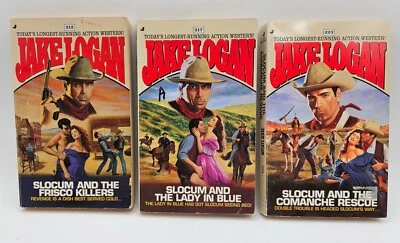 Lot of 3 Jake Logan Slocum Western Paperbacks #212, 217, 223 - Imagem 1 de 4