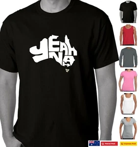 Yeah Nah Dunno Aussie Straya Singlet Funny T-shirts ladies Men's Funny Tshirt - Picture 1 of 31