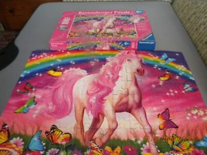 100 PIECE RAVENSBURGER "HORSE DREAM" GLITTER JIGSAW PUZZLE - COMPLETE!! - Picture 1 of 23