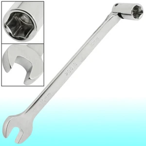 Tensor combinado llave de enchufe hexagonal de extremo abierto de doble extremo plateado 10 mm - Imagen 1 de 1