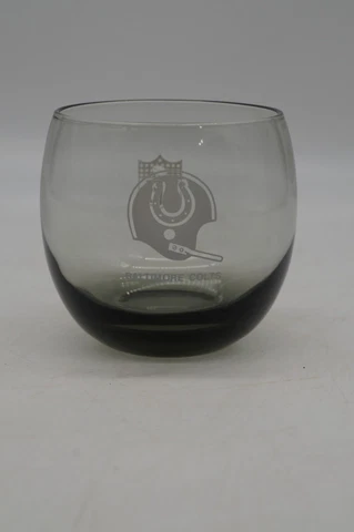 Vintage Baltimore Colts Drinking Glass Cup NFL Football 8oz Smoke Gray 1970'S Cover