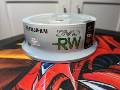 NEW Sealed Fujifilm DVD-RW 15 Disc Pack 120 Min 4.7 GB 2x - Image 1 of 4