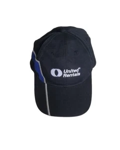 United Rentals Black Baseball Hat / Ball Cap Adjustable Strap Breathable Canvas - Foto 1 di 13