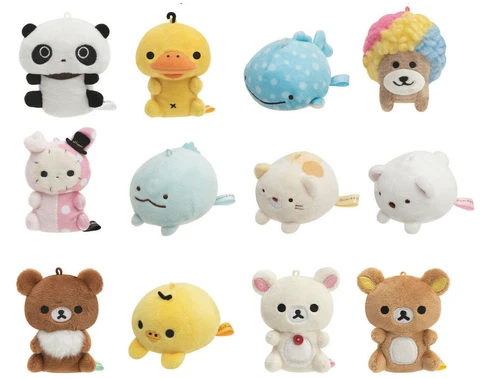 Japan San-X Rilakkuma Sumikko Gurashi Tarepanda Plush Doll Keychain Mascot Charm Cover