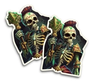 Day of the Dead Aufkleber 2er Pack Dia de los Muertos Aufkleber Zuckerschädel #3488 - Bild 1 von 2