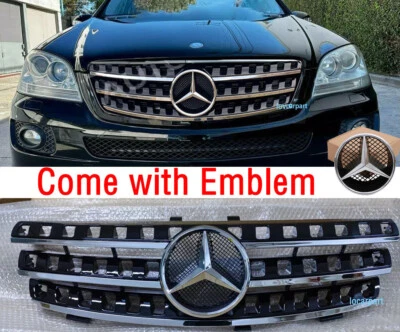 Parrilla de capó con emblema para Mercedes Benz W164 ML320 ML350 ML 2005 06 07 2008 Foto 1 de 4