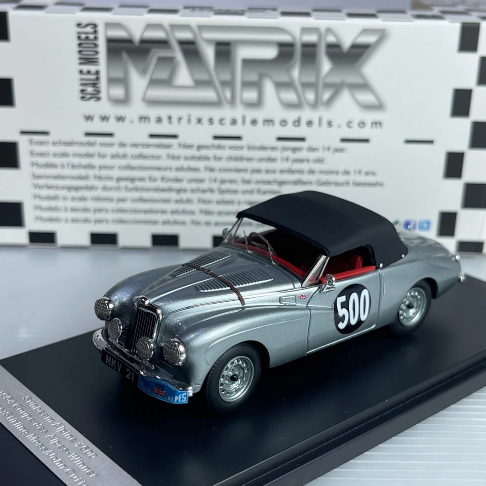 1/43 Matrix Sunbeam Alpine #500 1954 cupé de los Alpes ganador MXR41807-022 Foto 1 de 1