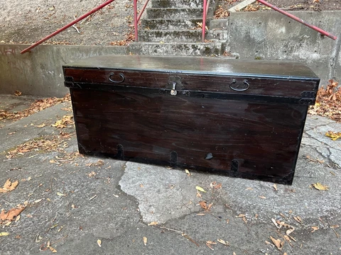 Antique Japanese dowry chest Cover