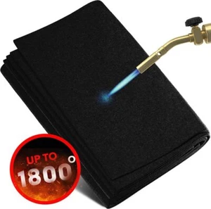 Welding Blanket Fireproof Heat Resistant Carbon Felt for Welder Plumber Cuttable - Picture 1 of 16