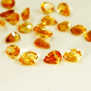 Natural Citrine Pear Faceted Cut Loose Calibrated Gemstone Ready for Jewelry - Picture 1 of 12