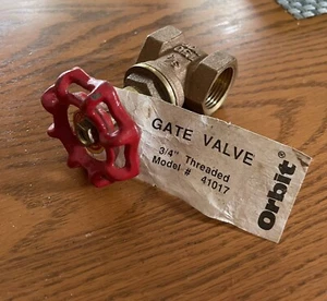 Orbit Brass Gate Valve ¾” Threaded Model 41017 - Picture 1 of 4