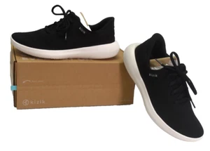 Kizik Madrid Eco-Knit Black/White Slip-On Hands Free Casual Shoes M 6 W 7.5 - Picture 1 of 7