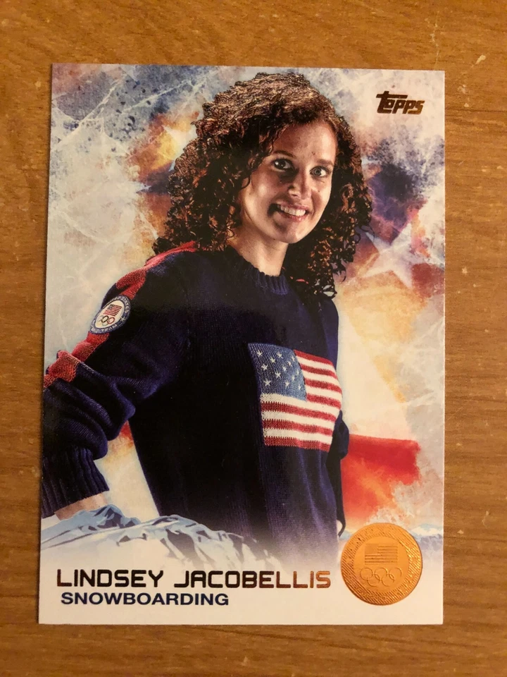 2014 Topps Olympic USA Winter Lindsey Jacobellis Snowboarding Bronze parallel - Image 1 of 1