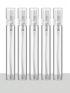 5x10ml Clear Glass Spray Bottles Perfume Sprayer Atomizer Refillable Bottles - Picture 1 of 7