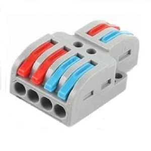 Abzweigklemme 2 auf 4 polig Elektro Draht Leiter Kabel Klemme Schnellverbinder - Bild 1 von 13