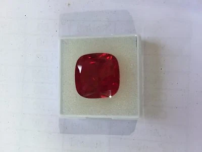 Lab Created Ruby With Visible Inclusions Cushion Loose Stones (5x5mm - 20x20mm) - Image 1 of 2