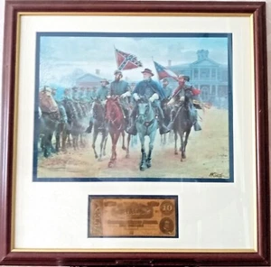 LEGENDS IN GREY MORT KUNSTLER CSA $10 CONFEDERATE BANK NOTE - Picture 1 of 6