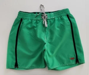 Diesel Beachwear Swim Trunks Brief Lined Shorts Green Sz S x 6" Inseam - Picture 1 of 7