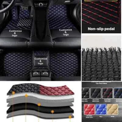 For BMW M1 M2 M3 M4 M5 M6 Car Floor Mat Waterproof Carpets Custom Auto Liners - Image 1 of 4