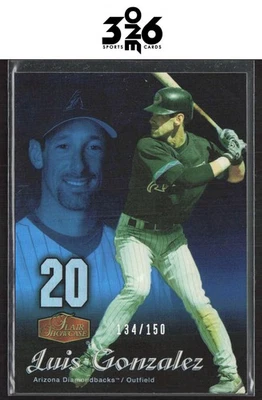 Luis Gonzalez 2006 Flair Showcase Legacy Blue #9 #/150 - Image 1 of 2