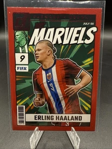 Red Donruss Erling Haaland 2024-25 maravillas roja #23 Noruega - Imagen 1 de 2