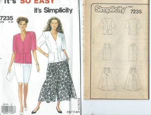 S 7235 sewing pattern trendy JACKET slim SKIRT fun CULOTTES sizes 8~20 sew UNCUT - Picture 1 of 1