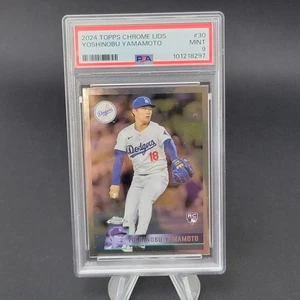 2024 Topps Chrome Lids Yoshinobu Yamamoto PSA 9 Mint RC #30 Rookie Dodgers - Bild 1 von 6