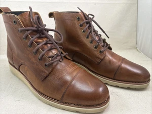 Helm Lou Men Boots Brown Leather Lace Up Size 11 M - Picture 1 of 12