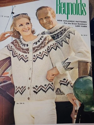 Libro de patrones de tejido vintage Reynolds Lopi Vol 72 Foto 1 de 4