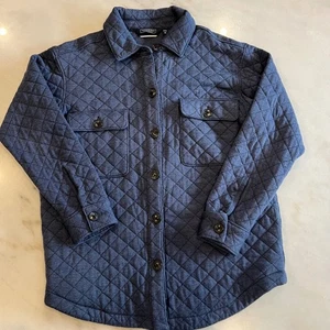 Vineyard Vines Quilted Dreamcloth Navy Blue Button Up Shirt Jacket Women's XS - Picture 1 of 8