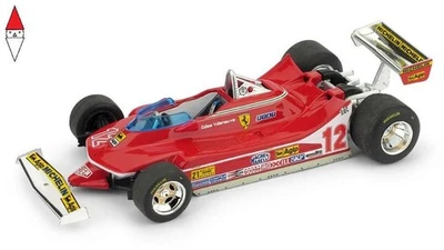 1/43 BRUMM FERRARI F1  312T4 N 12 WINNER USA OVEST GP 1979 GILLES VILLENEUVE RED - Immagine 1 di 3