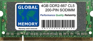 4GB (1 X 4GB) DDR2 667MHz PC2-5300 200-PIN Sodimm Macbook Y Macbook Pro RAM - Imagen 1 de 1
