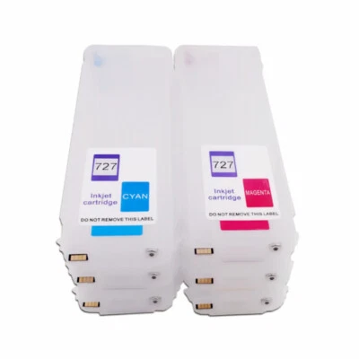  6Color/set 727 Empty Ink Cartridge For HP T1530 T920 T1500 T2500 T930 280ml/pc - Image 1 of 4