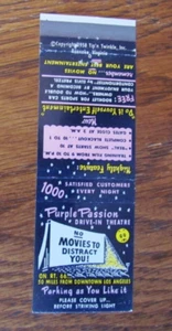 TIP N TWINKLE GAG STREICHHOLZBUCHHÜLLE: LILA PASSION DRIVE-IN THEATER STREICHHOLZBUCH C4 - Bild 1 von 2