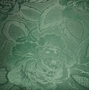 GREEN Damask Rose Tablecloths & Napkins *Beautiful Traditional Design* Emerald  - Picture 1 of 3